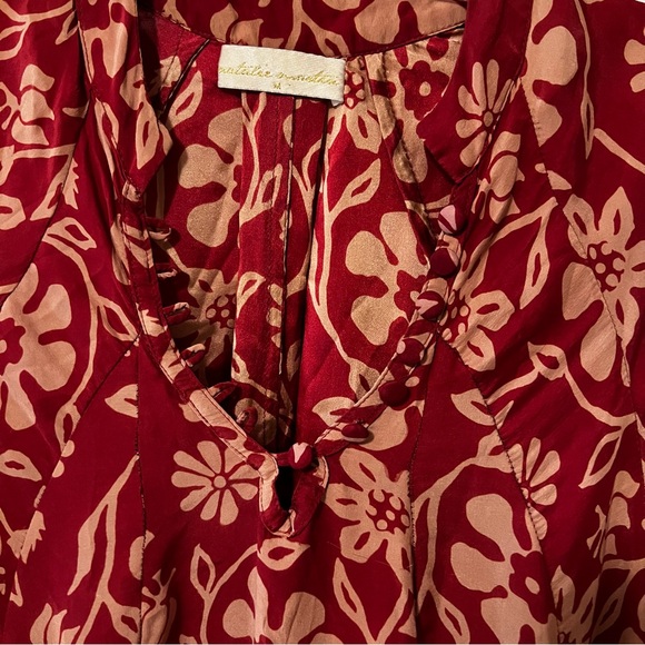 NATALIE MARTIN FIORE MAXI RED FLOWERS WHIMSICAL FAIRY BLOUSON BOHO M - Picture 15 of 16